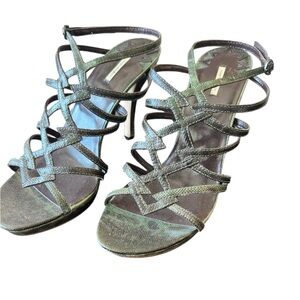 Max Studio Genuine Leather Strappy Sandals Size 8 1/2